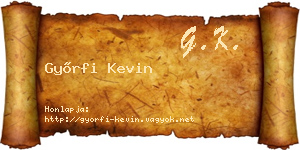 Győrfi Kevin névjegykártya